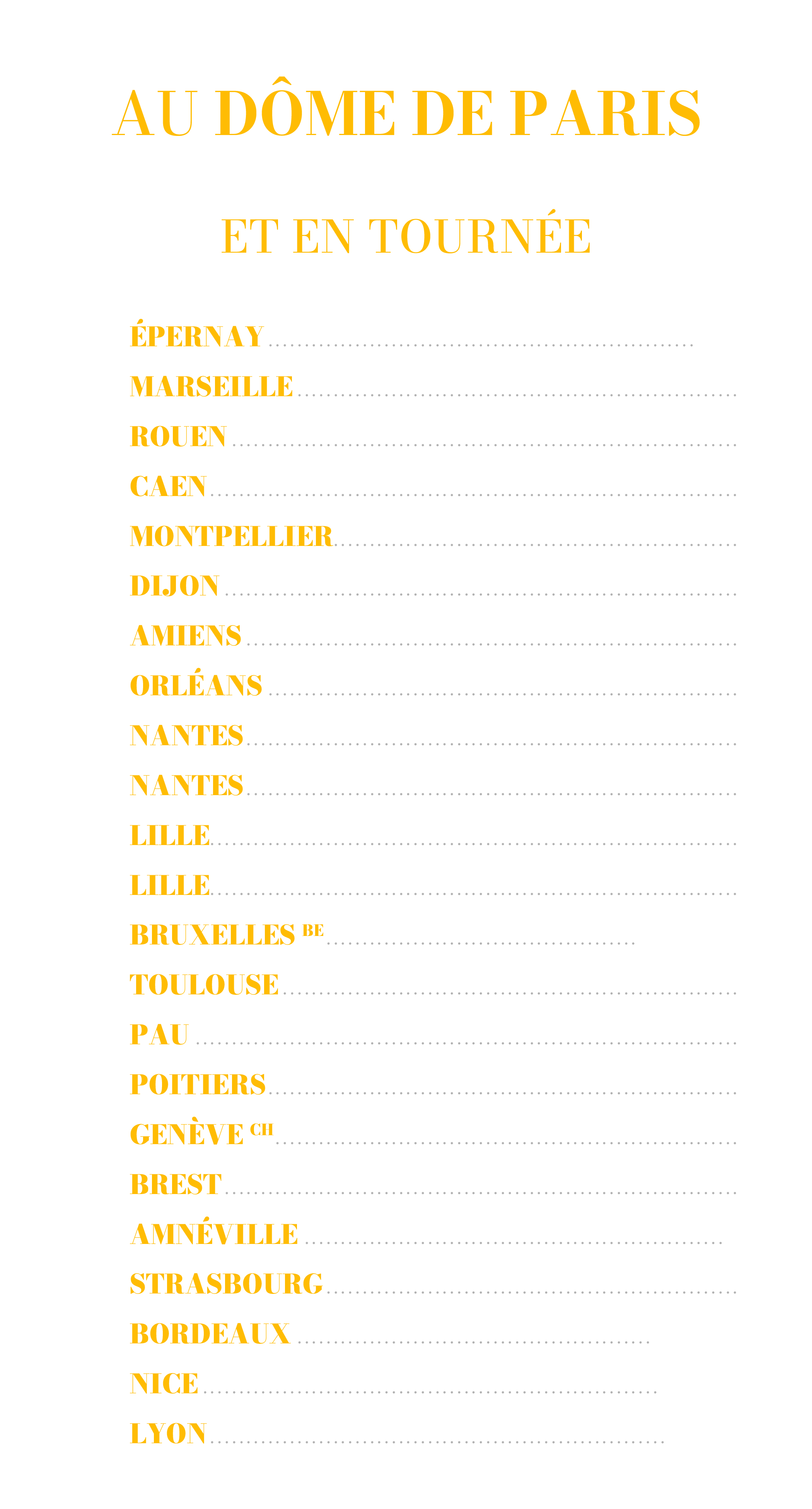 Au Dôme de Paris à partir du 4 décembre 2025 et en tournée