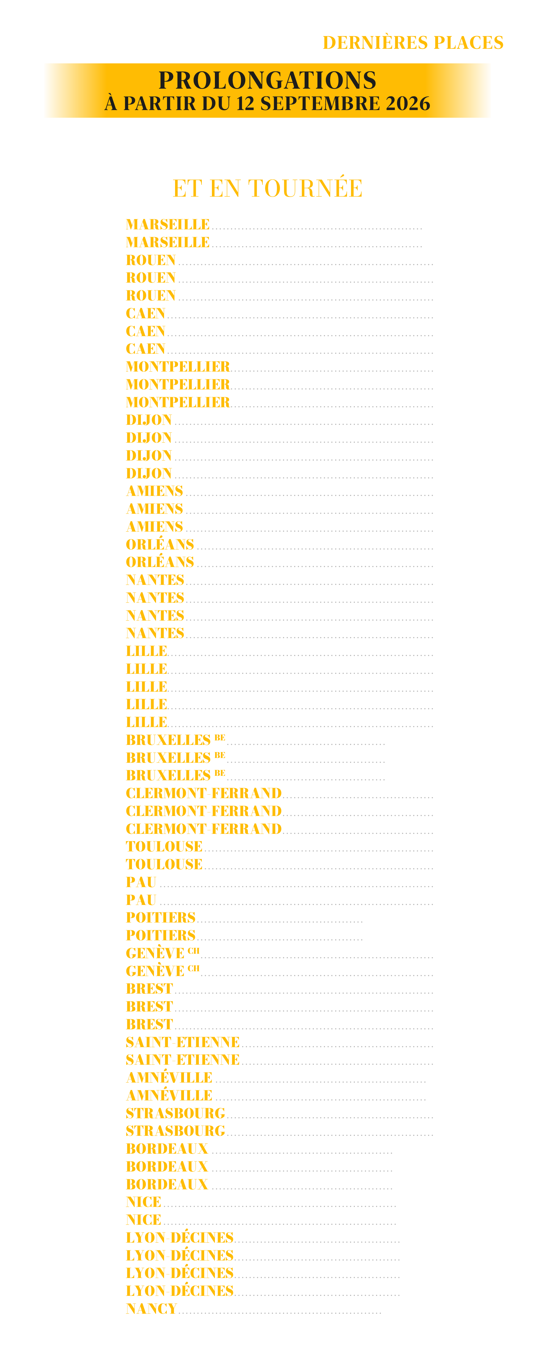 Au Dôme de Paris à partir du 4 décembre 2025 et en tournée