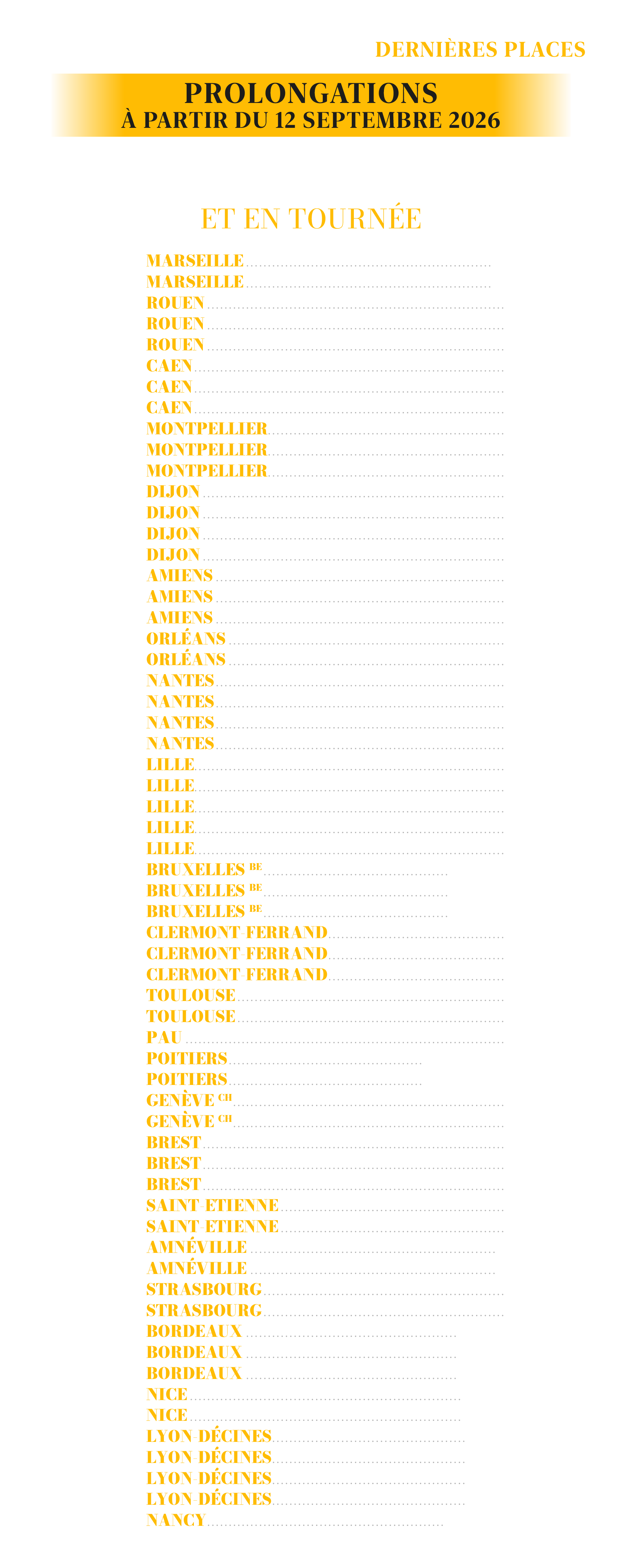 Au Dôme de Paris à partir du 4 décembre 2025 et en tournée
