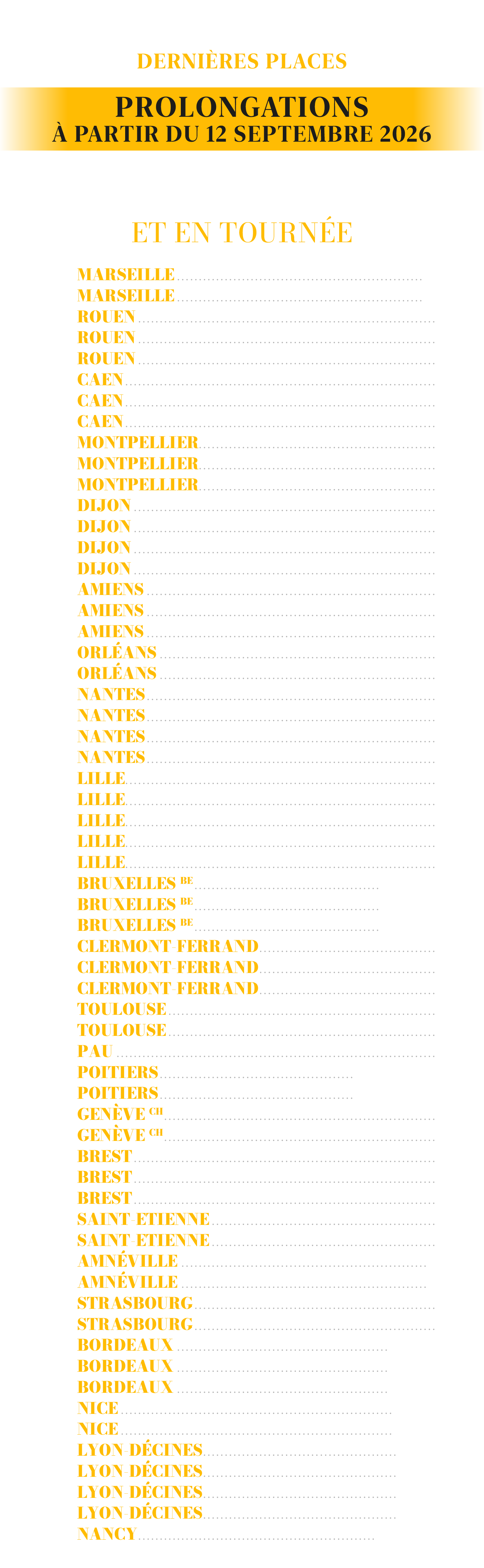 Au Dôme de Paris à partir du 4 décembre 2025 et en tournée