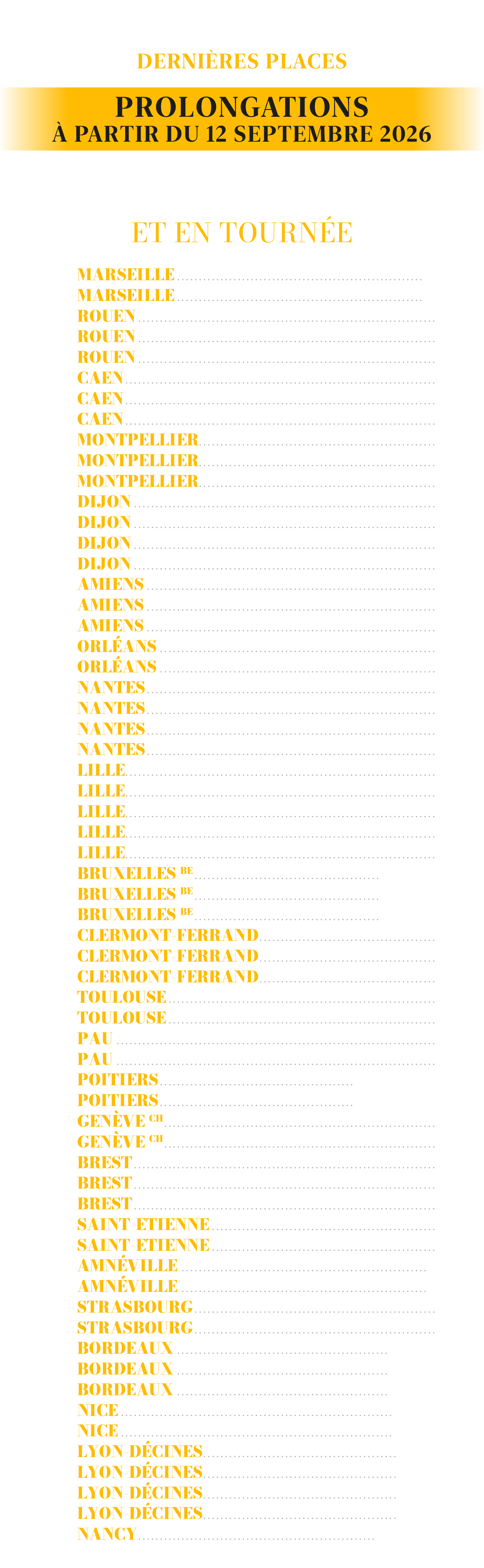 Au Dôme de Paris à partir du 4 décembre 2025 et en tournée