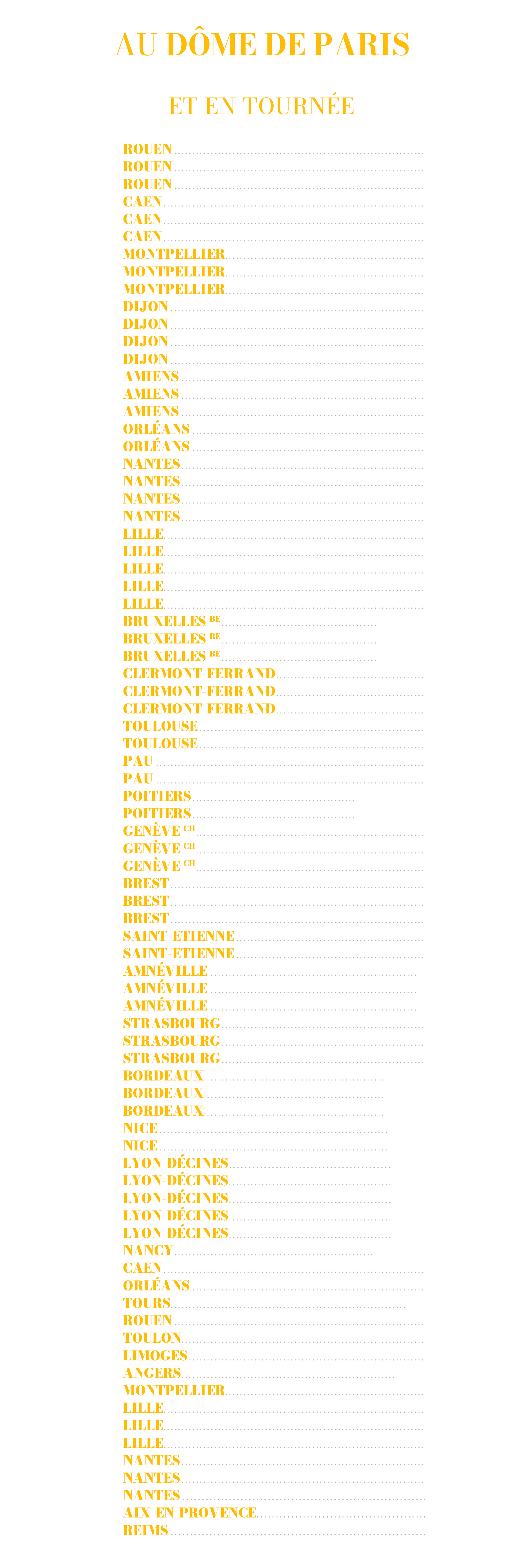 Au Dôme de Paris à partir du 12 septembre 2026 et en tournée