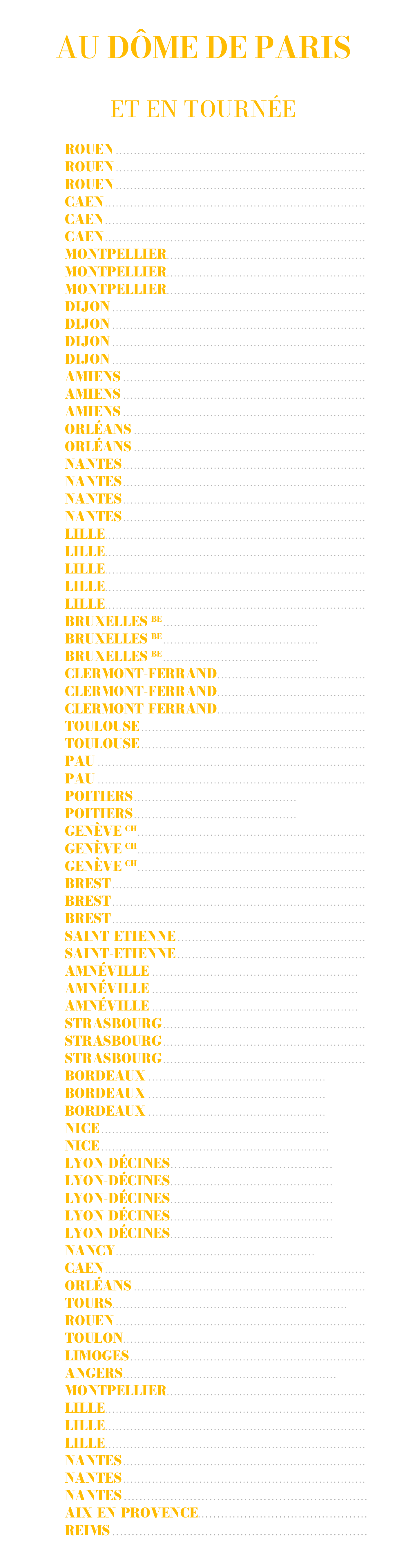 Au Dôme de Paris à partir du 12 septembre 2026 et en tournée
