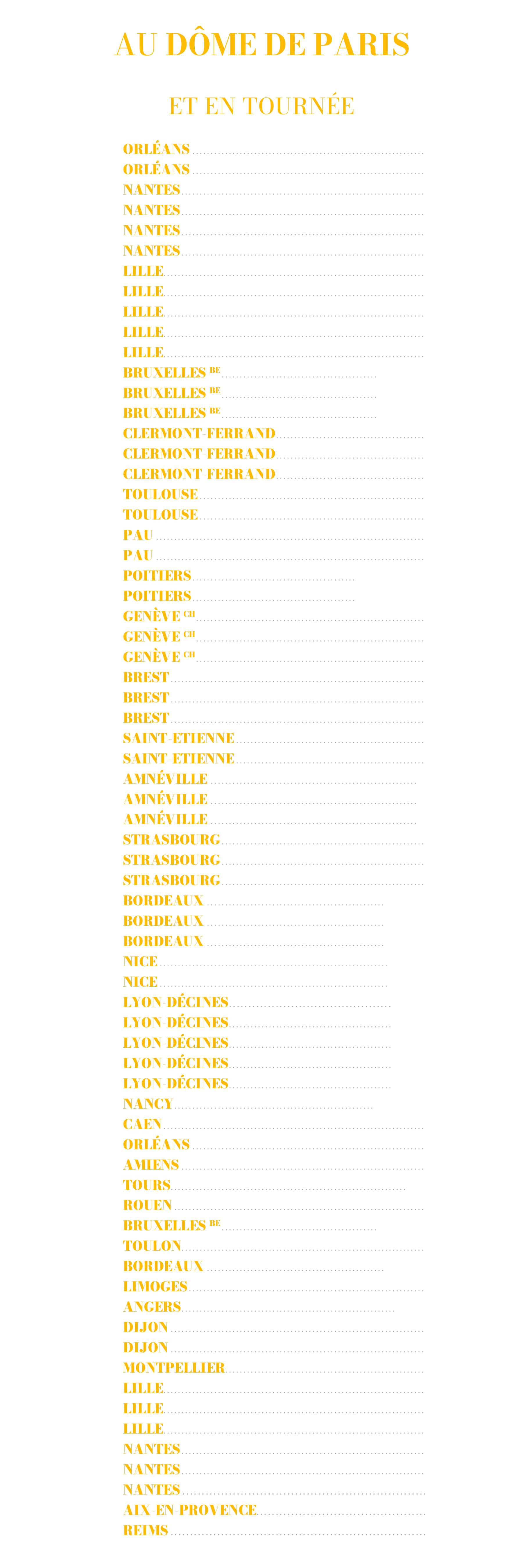 Au Dôme de Paris à partir du 12 septembre 2026 et en tournée