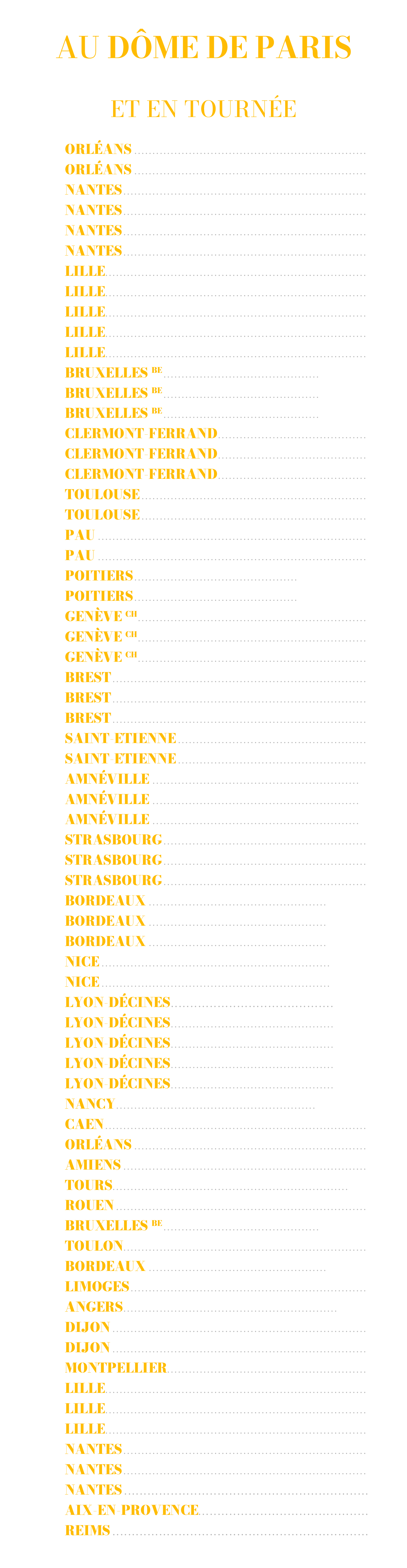 Au Dôme de Paris à partir du 12 septembre 2026 et en tournée