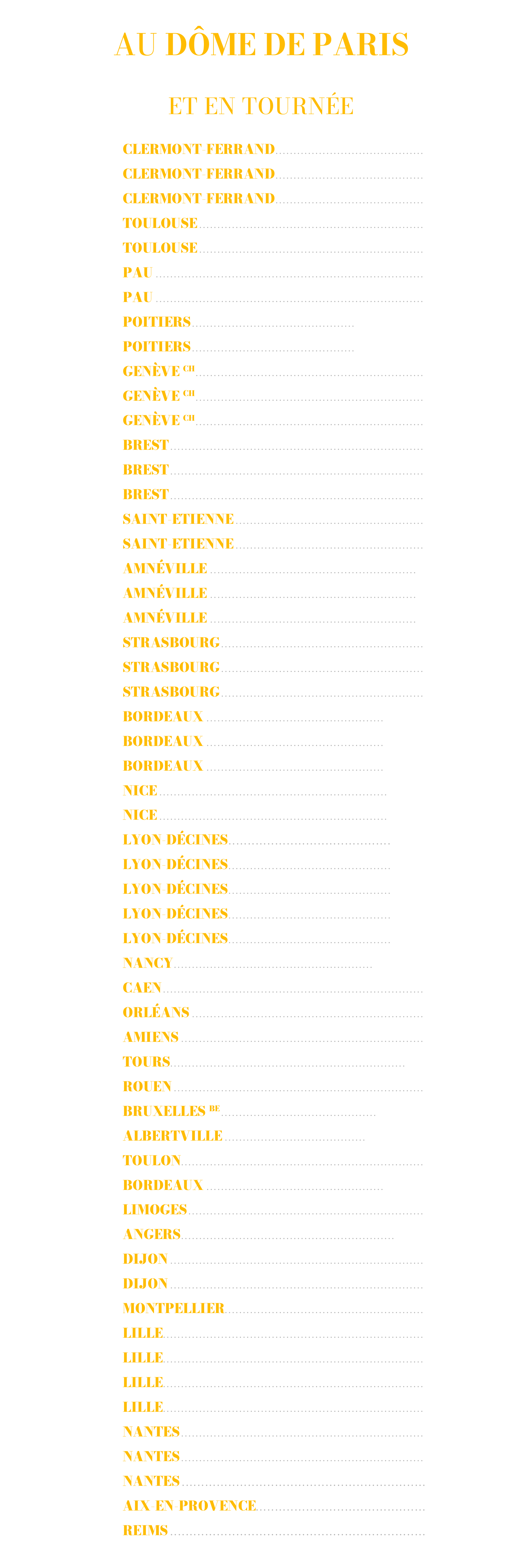 Au Dôme de Paris à partir du 12 septembre 2026 et en tournée